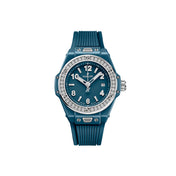 Unworn Big Bang One Click Petrol Blue Ceramic Diamonds 33, 485.ES.5171.RX.1204, with box