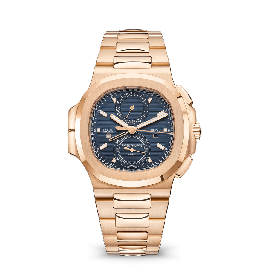 Nautilus Travel Time Chronograph Watch, 18k Rose Gold, 40,5 mm, Ref# 5990/1R-001