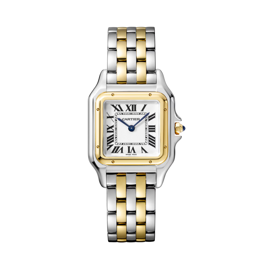 Unworn Panthère, Stainless Steel, 18k Yellow Gold, 29mm x 37mm, Ref# W2PN0007, with box
