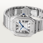 Unworn Santos, Stainless Steel, 35.1mm, Ref# W4SA0005, with box