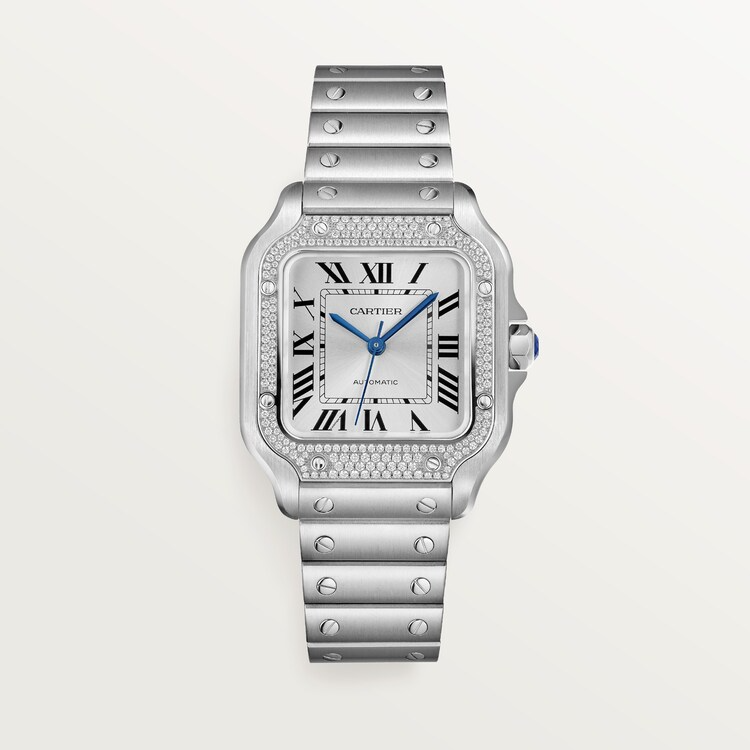 Unworn Santos, Stainless Steel, 35.1mm, Ref# W4SA0005, with box