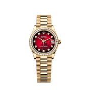 Unworn 2025, Datejust 31, 18k Yellow Gold, Diamond, Ref# 278288rbr-0041, with box