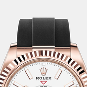 Sky-Dweller 42mm, 18k Everose Gold, Oysterflex, Ref# 326235-0004