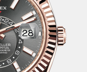 Sky-Dweller 42mm, 18k Everose Gold, Oysterflex, Ref# 326235-0006