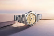Unworn 2025, Oyster Perpetual, Oystersteel 36mm, Beige dial, Domed Oyster, Ref# 126000-0012, with box