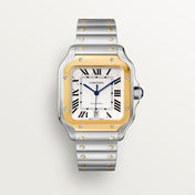 Unworn Santos, Stainless Steel and 18k Yellow Gold, 39.8mm, Ref# W2SA0009, with box