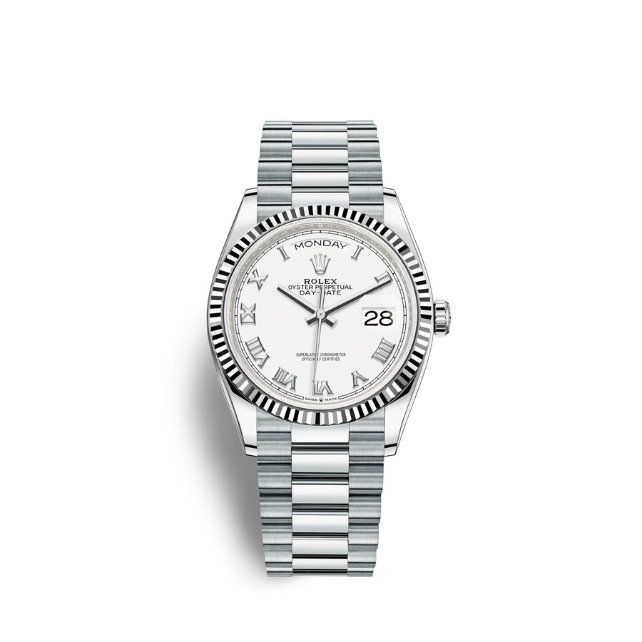 Day-Date, 36mm, Platinum, Ref# 128236-0007
