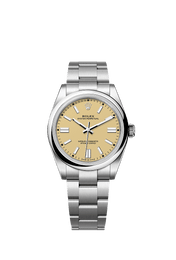 Unworn 2025, Oyster Perpetual, Oystersteel 41mm, Beige dial, Domed Oyster, Ref# 134300-0007, with box