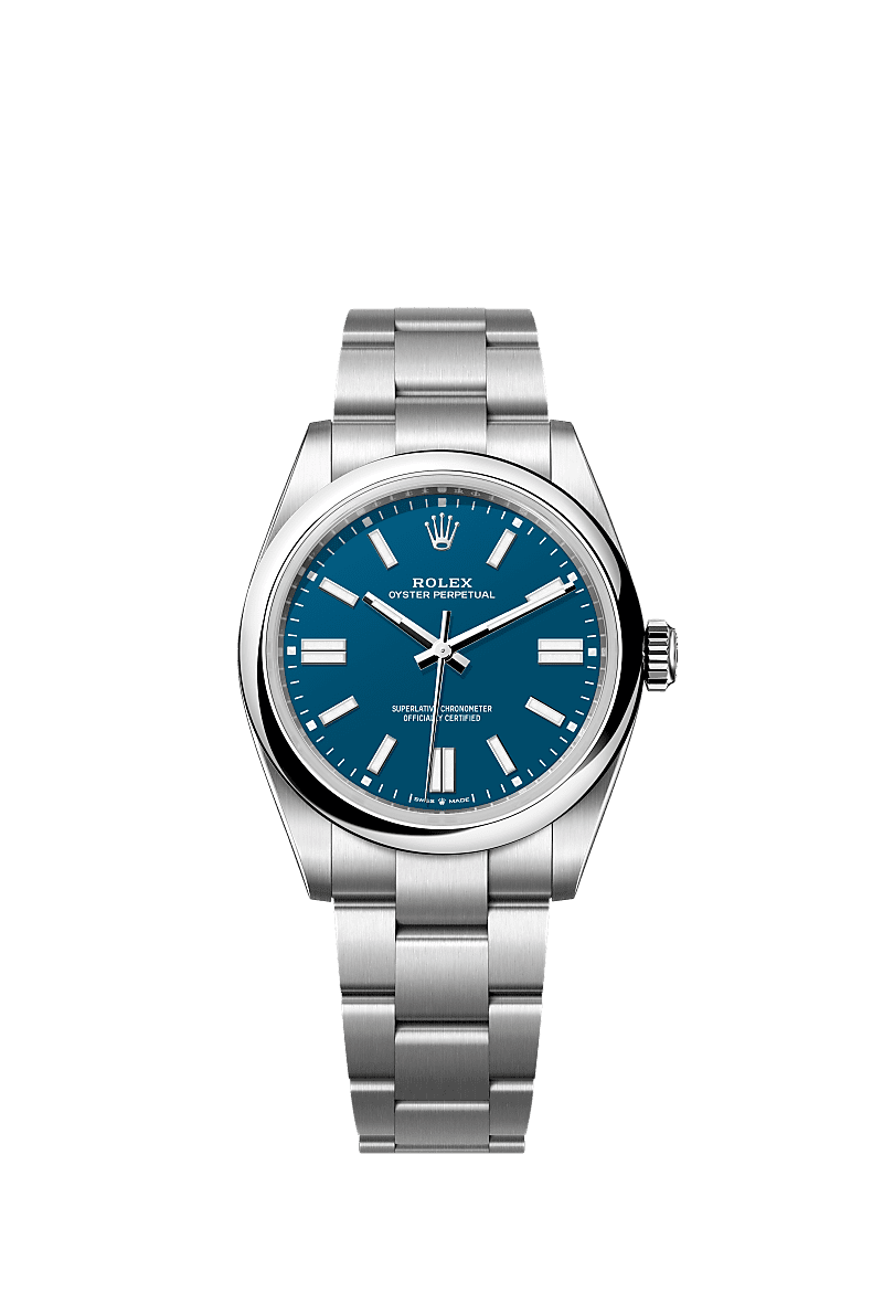 Unworn 2025, Oyster Perpetual, Oystersteel 41mm, Blue dial, Domed Oyster, Ref# 134300-0009, with box