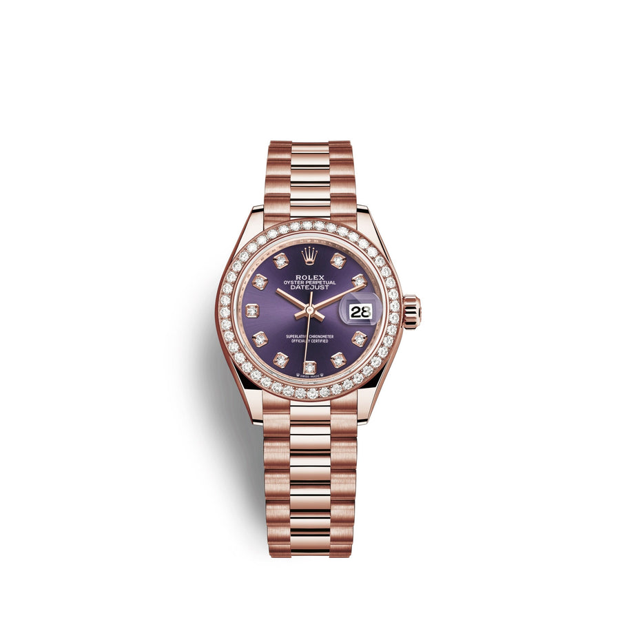 Lady-Datejust 28, 18kt Everose Gold and diamonds, Ref# 279135RBR-0020