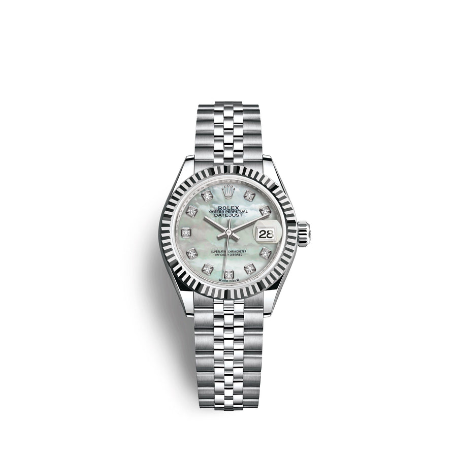 Lady-Datejust 28, Oystersteel and 18k White Gold, Ref# 279174-0009