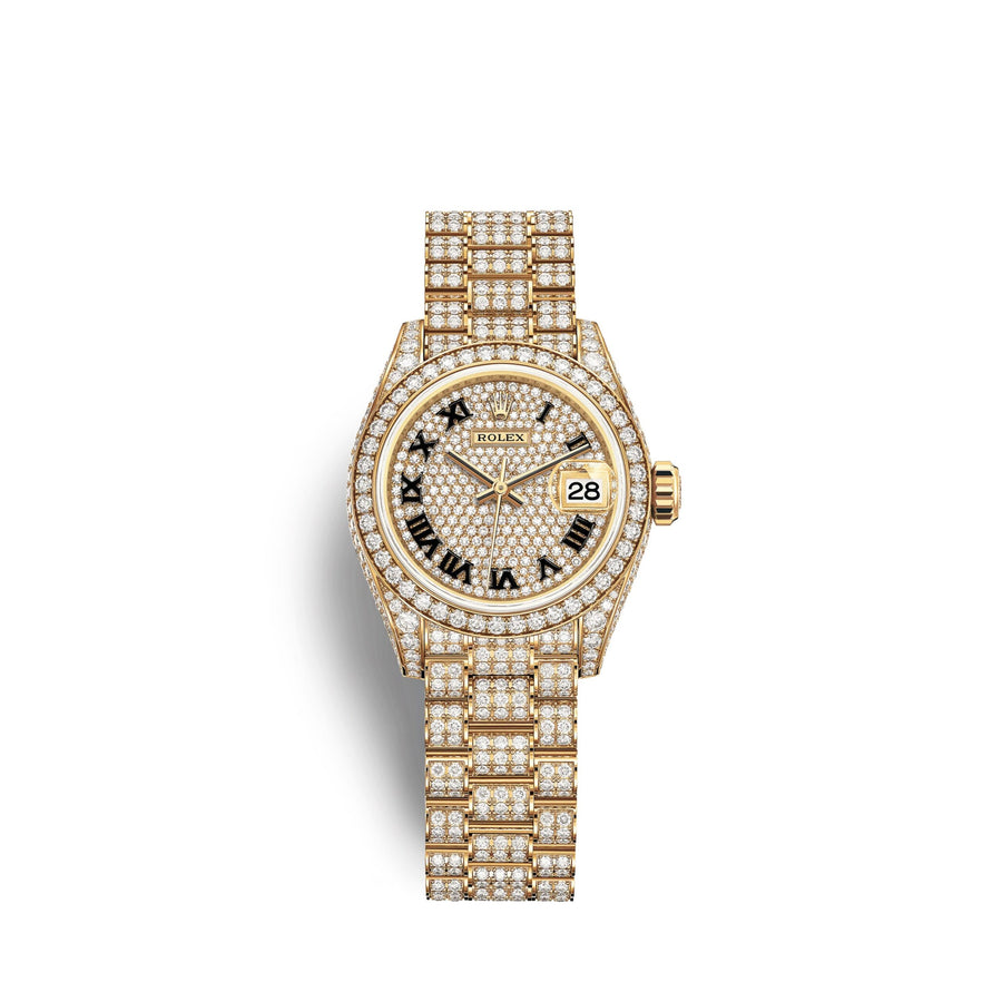 Lady-Datejust 28, 18k Yellow Gold, Ref# 279458RBR-0001