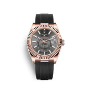 Sky-Dweller 42mm, 18k Everose Gold, Oysterflex, Ref# 326235-0006
