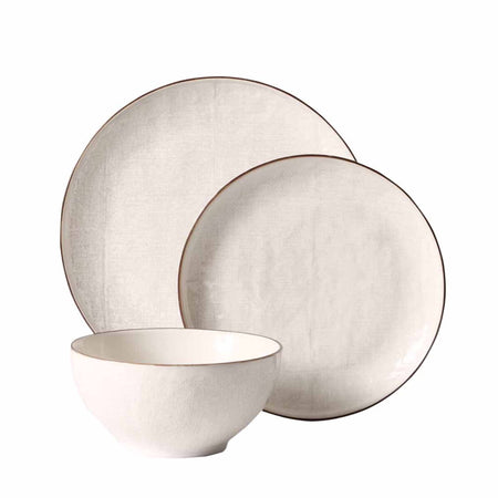 Better Homes & Gardens Murphy Cream Stoneware 12-Piece Dinnerware Set
