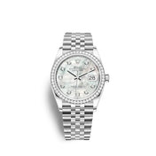 Datejust 36 Oystersteel and white gold Ref# 126284RBR-0011