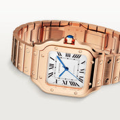 Unworn Santos, 18k Rose Gold, 35.1mm, Ref# WGSA0031, with box