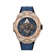 Big Bang SANG BLEU II KING GOLD BLUE PAVÉ Ref# 418.OX.5108.RX.1604.MXM20