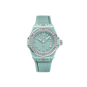 Unworn Big Bang One Click Mint Green Ceramic Diamonds 33, 485.GS.5271.RX.1204, with box
