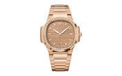 Nautilus Ladies Automatic Watch, 18k Rose Gold and Diamonds, 35,2mm, Ref# 7118/1200R-010