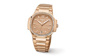 Nautilus Ladies Automatic Watch, 18k Rose Gold and Diamonds, 35,2mm, Ref# 7118/1200R-010