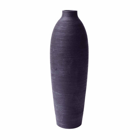Better Homes & Gardens Black Textured Ceramic Floor Vase, 24 in