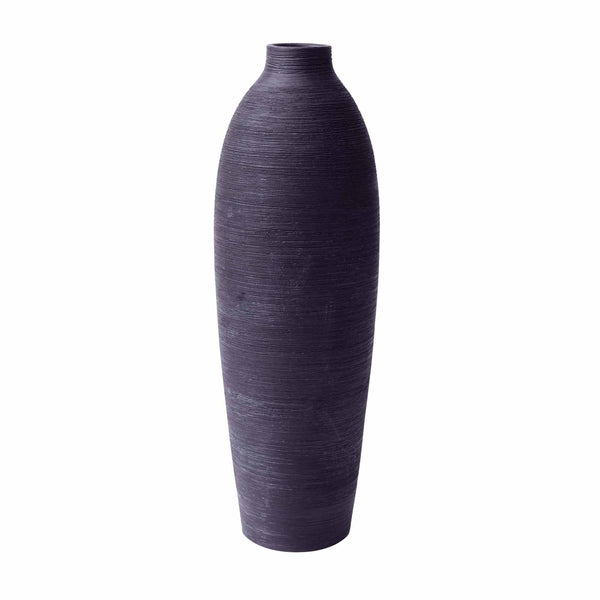 Better Homes & Gardens Black Textured Ceramic Floor Vase, 24 in