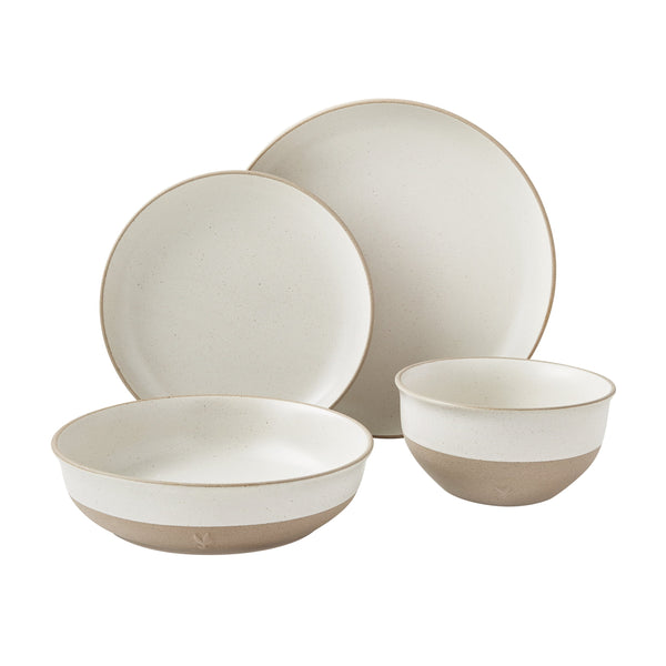 Better Homes & Gardens Marrs White Stoneware 16-Piece Dinnerware Set