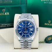 Sky-Dweller, 42mm, Oystersteel and 18k White Gold, Blue, Jubilee, Ref# 336934-0006
