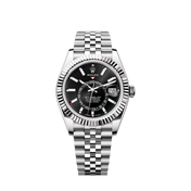 Sky-Dweller, 42mm, Oystersteel and 18k White Gold, Black, Jubilee, Ref# 336934-0008