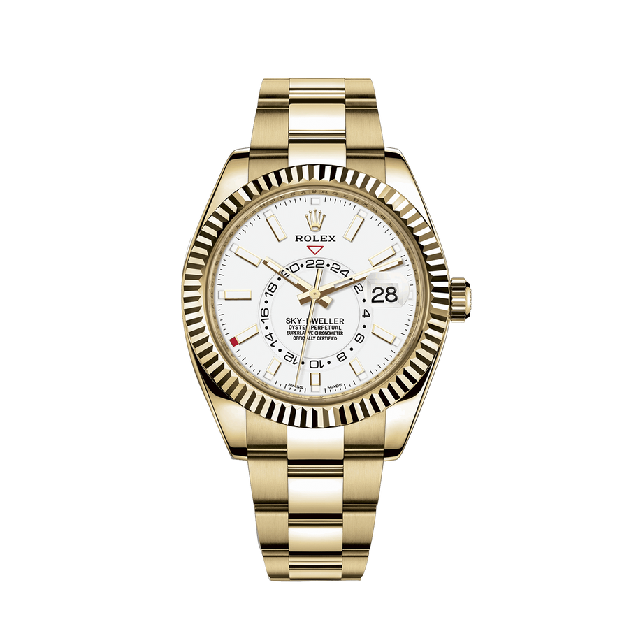 Sky-Dweller 42mm, 18k Yellow Gold, Ref# 326938-0005