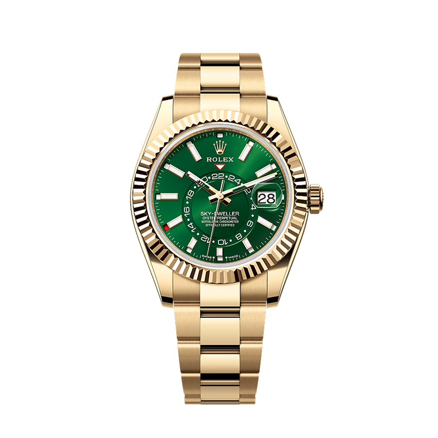Unworn 2025, Sky-Dweller, 42mm, 18k Yellow Gold, Ref# 336938-0007, with box