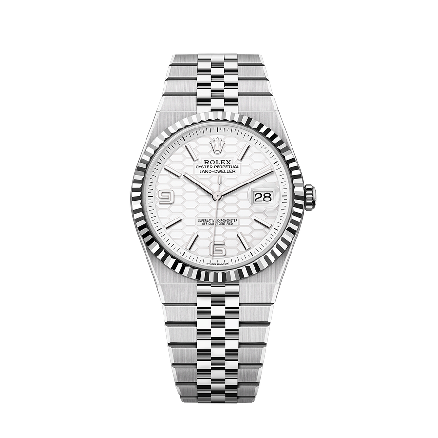 Land-Dweller 40mm Oystersteel & White Gold M127334-0001