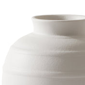 Better Homes & Gardens White Ribbed Ceramic Vase, 8 in