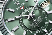 Sky-Dweller, 42mm, Oystersteel and 18k White Gold, Green, Oyster, Ref# 336934-0001