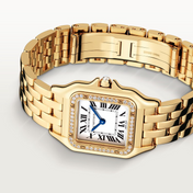 Unworn Panthère Medium, 18k Yellow Gold, Diamonds, 27mm x 36mm, Ref# WJPN0016, with box