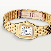 Unworn Panthère Small, 18k Yellow Gold, Diamonds, 22mm x 30mm, Ref# WJPN0067, with box