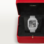 Unworn Santos Dual Time, Stainless Steel, 40.2mm, Ref# WSSA0076, with box