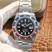Submariner Silver Blue/Red Diamond, 40mm