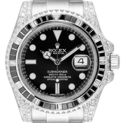 Submariner Date Silver Black Diamond, 40mm, Ref#116610LN