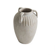 Better Homes & Gardens Three-Handled Ivory Ceramic Vase, 10 in