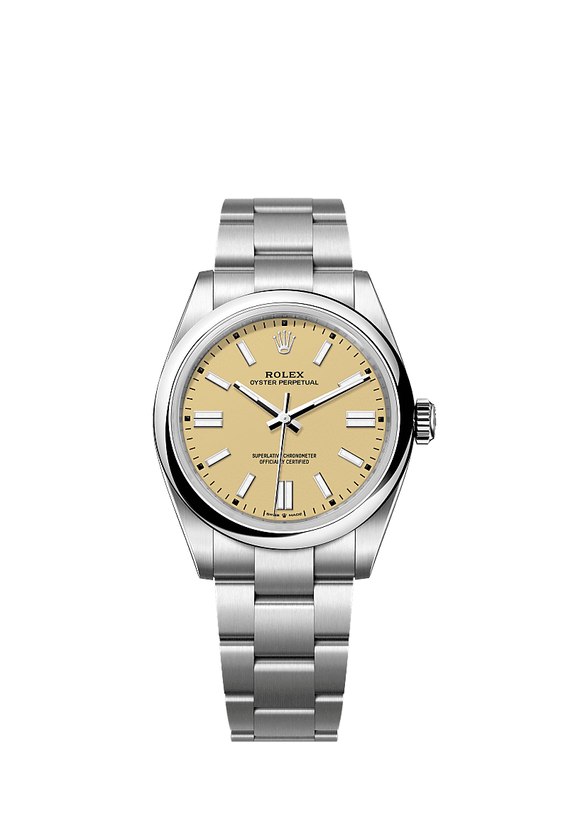 Unworn 2025, Oyster Perpetual, Oystersteel 41mm, Beige dial, Domed Oyster, Ref# 134300-0007, with box
