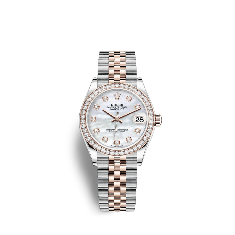 Datejust 31, Oystersteel, 18kt Everose Gold and diamonds, Ref# 278381RBR-0026