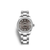 Datejust 31, Oystersteel, 18kt White Gold and diamonds, Ref# 278384RBR-0031