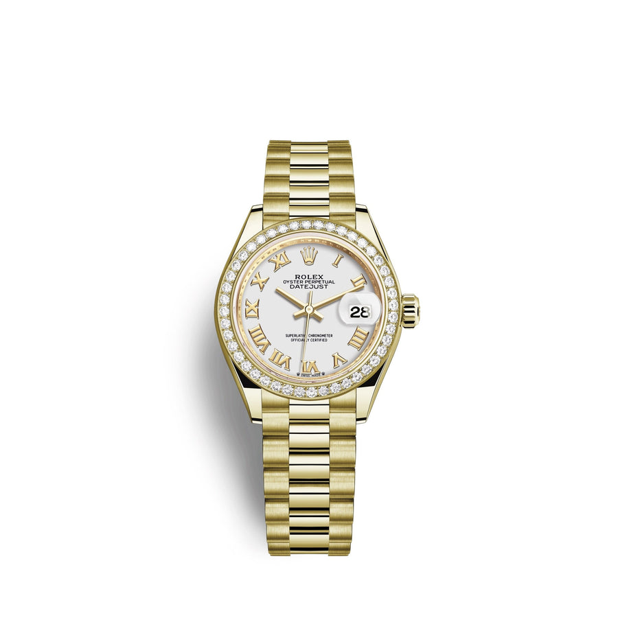 Lady-Datejust 28, 18kt Yellow Gold and diamonds, Ref# 279138RBR-0031