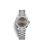 Lady-Datejust 28mm, 18k White Gold, Ref# 279139rbr-0011