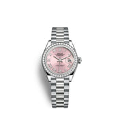 Lady-Datejust 28mm, 18k White Gold, Ref# 279139rbr-0012