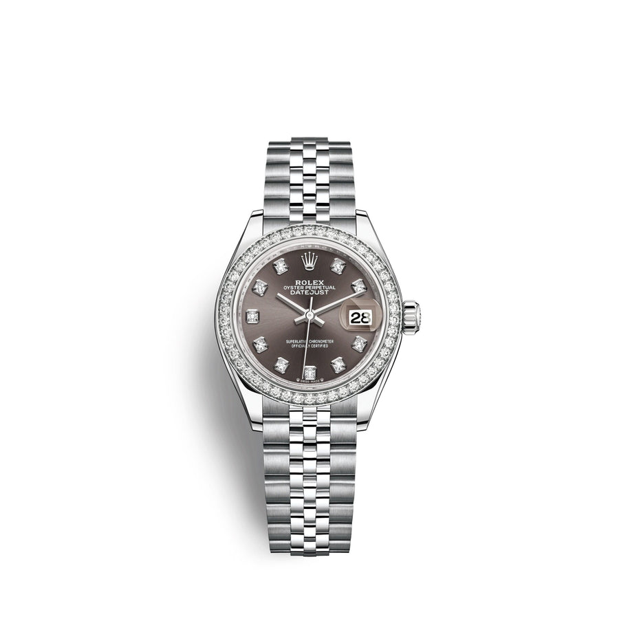 Lady-Datejust 28, Oystersteel and 18k White Gold, Ref# 279384RBR-0017