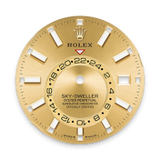 Sky-Dweller, 42mm, Oystersteel and 18k Yellow Gold, Champagne, Jubilee,Ref# 336933-0002
