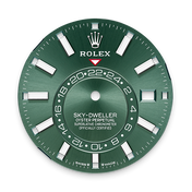 Sky-Dweller, 42mm, Oystersteel and 18k White Gold, Green, Oyster, Ref# 336934-0001