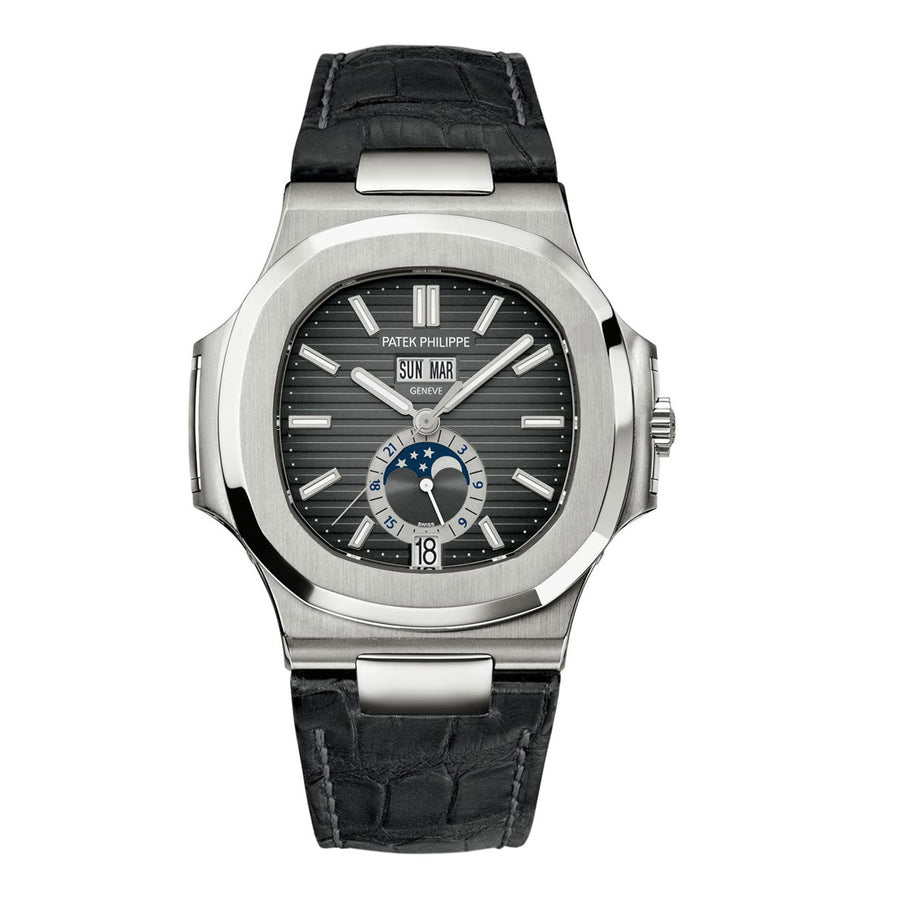 Nautilus Annual Calendar, Moon Phases Watch, Stainless Steel, 40,5 mm, Ref# 5726A-001